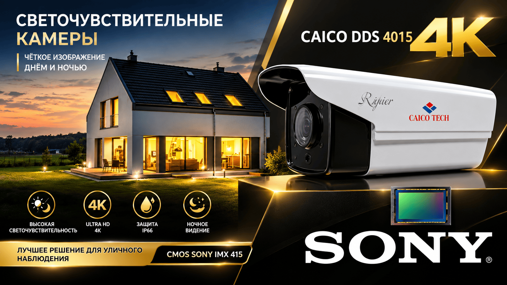 Светочувствительные камеры с CMOS Sony STARVIS CAICO